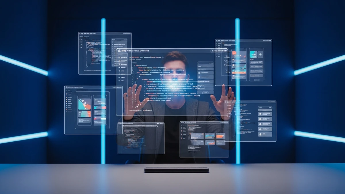 テキストで指示するだけでアプリが作れる「vibe coding」のイメージ
